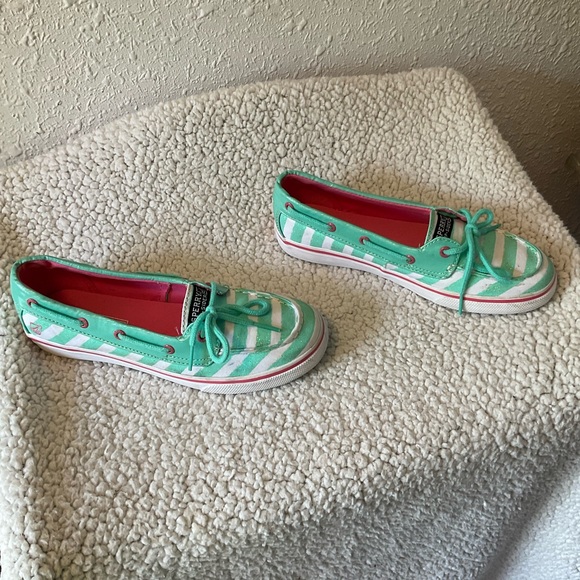❌Sperry Biscayne 1 Eye Sneakers boat shoes size 4 girls - Picture 6 of 11